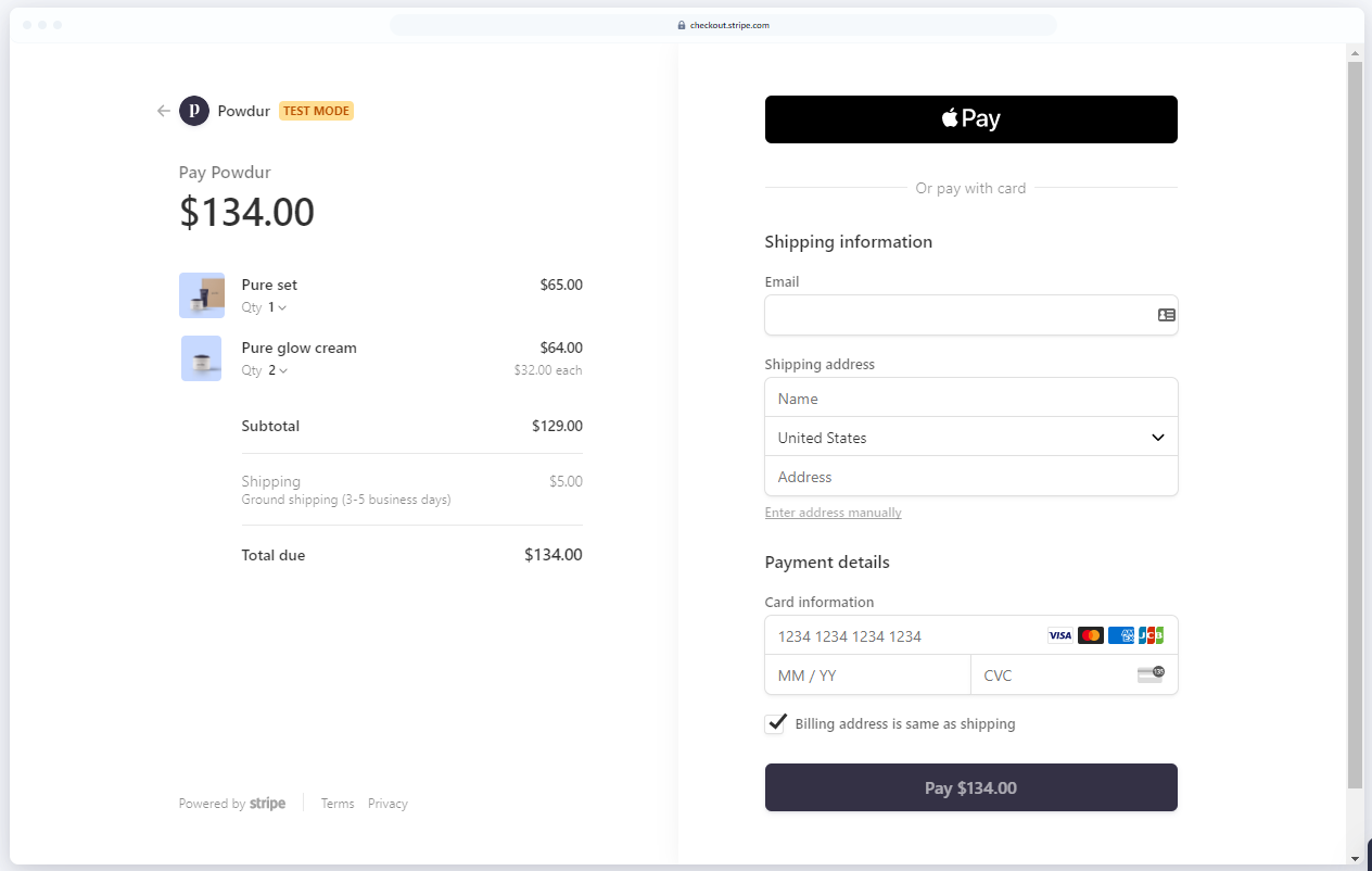 Stripe Checkout - Payments: Features